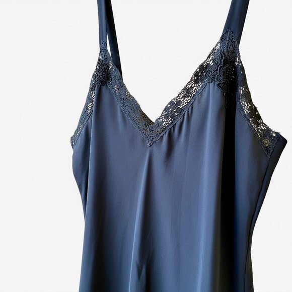 Vintage Val Mode Nightgown Lingerie Black Long Gown size Medium DAMAGED - Picture 14 of 16